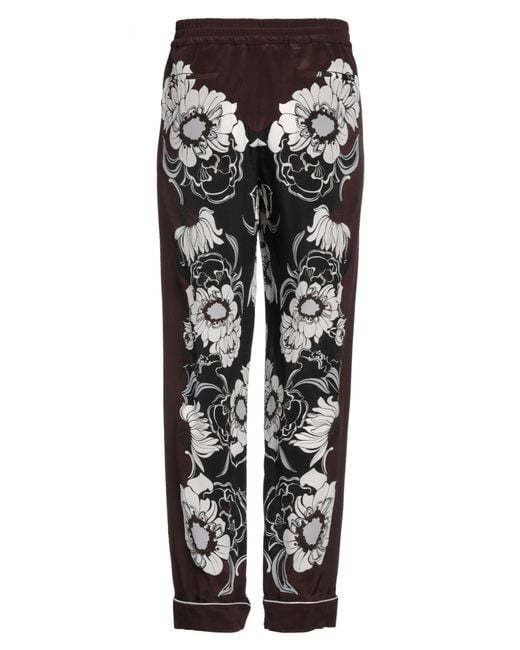 Valentino Garavani Black Dark Pants Silk for men