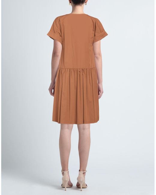 Rossopuro Brown Midi Dress