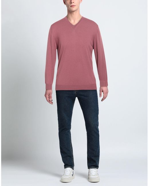 Altea Pink Pastel Sweater Virgin Wool for men