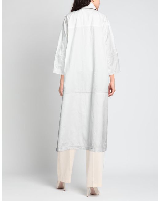 Jil Sander White Overcoat & Trench Coat