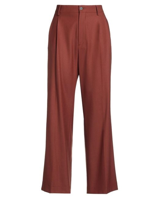 Berwich Red Pants Polyester, Virgin Wool, Elastane