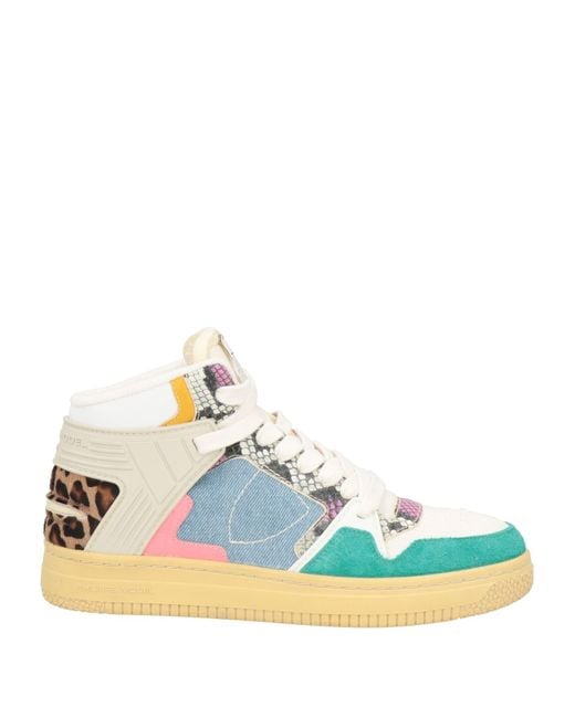 Philippe Model Blue La Grande Sneakers Textile Fibers, Leather