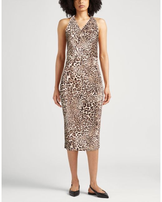 ViCOLO Natural Midi Dress Polyester, Elastane