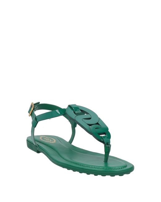 Tod's Green Thong Sandal