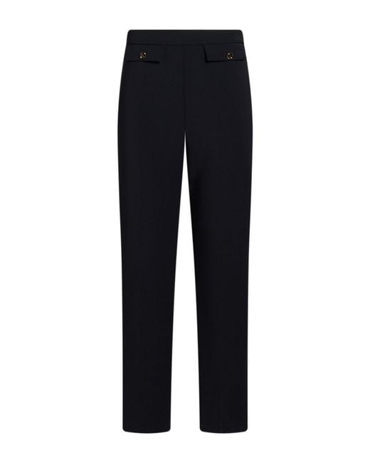 Elisabetta Franchi Blue Pants Polyester, Elastane