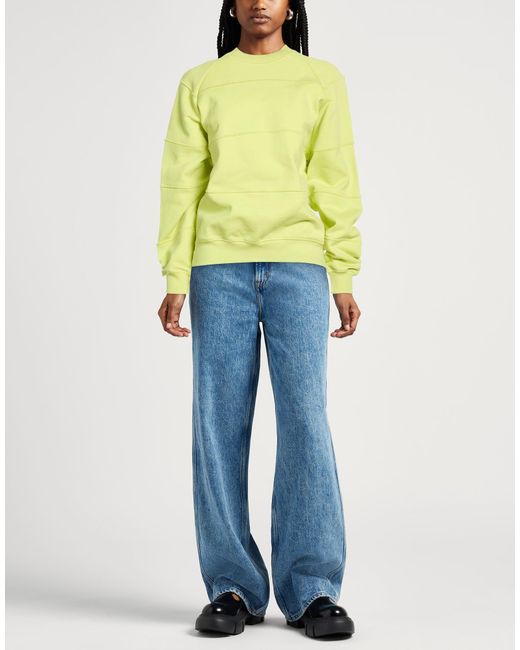 Sunnei Yellow Sweatshirt Organic Cotton