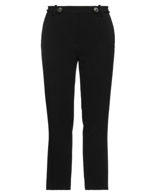 DOUBLE C Black Pants Polyester, Viscose, Elastane