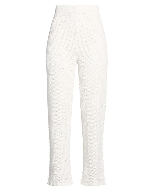 Eleventy White Ivory Pants Cotton, Linen, Polyester