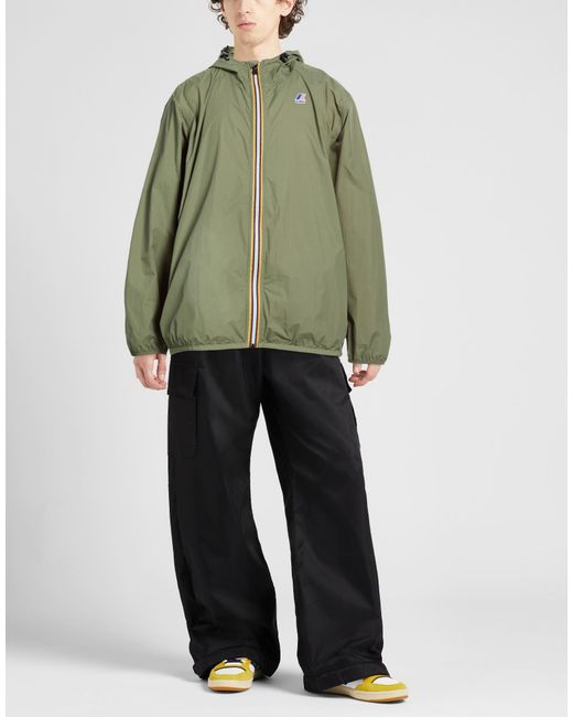 K-Way Green Jacket Polyamide for men