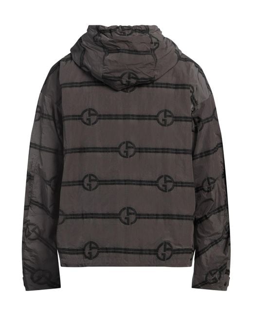 Giorgio Armani Black Jacket Polyamide, Polyester for men