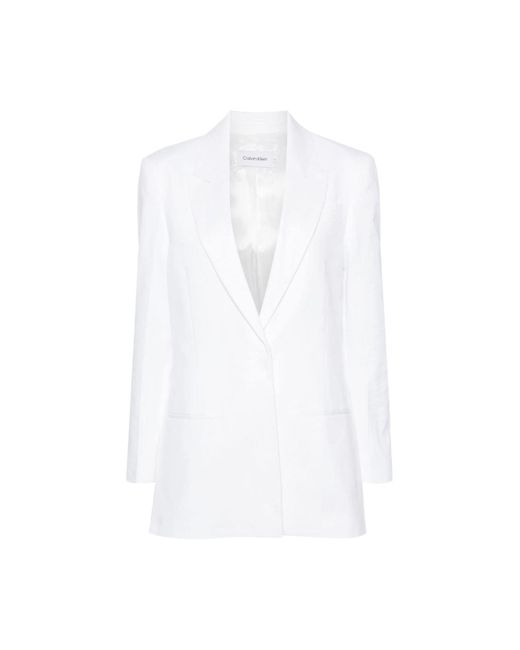 Blazer monopetto di Calvin Klein in White