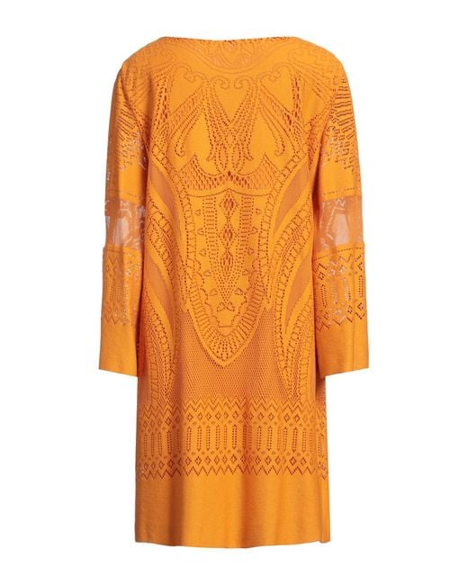 Alberta Ferretti Orange Midi Dress