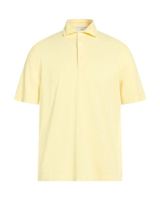 FILIPPO DE LAURENTIIS Yellow Polo Shirt Cotton for men