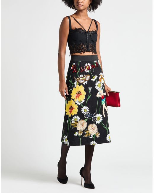 Dolce & Gabbana Black Midi Skirt