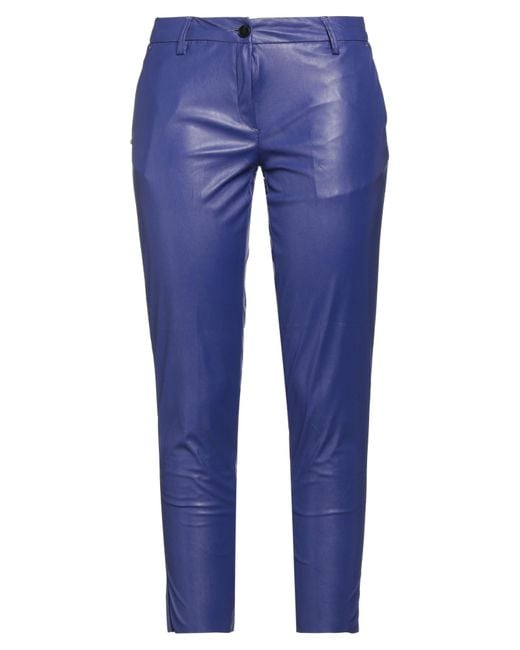 White Sand Blue Pants Polyester, Polyurethane