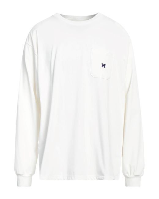 Needles White T-Shirt Polyester for men