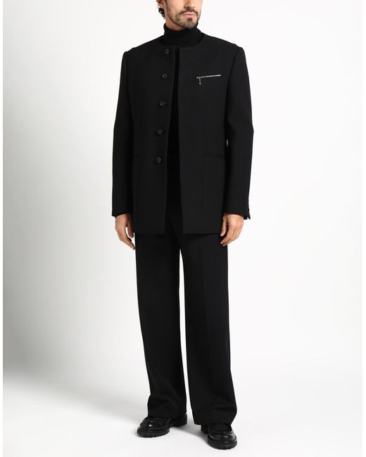 Burberry Black Coat Virgin Wool for men