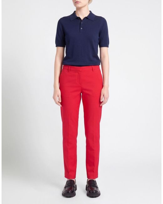 Department 5 Red Pants Polyester, Virgin Wool, Elastane