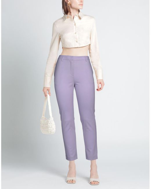 Tonello Purple Pants Virgin Wool, Elastane