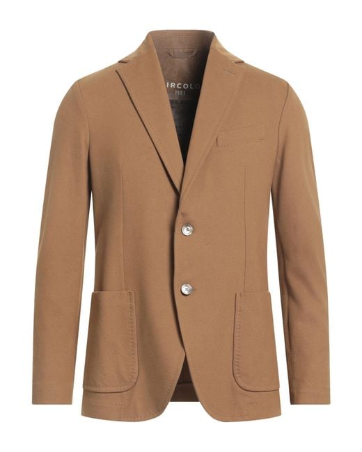 Circolo 1901 Brown Blazer Cotton, Elastane for men