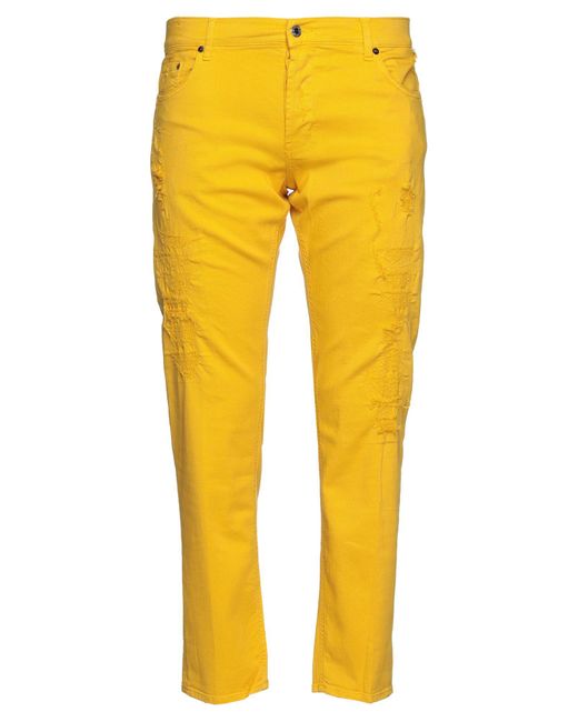 Aglini Yellow Jeans for men
