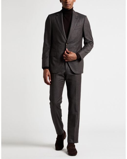 Caruso Gray Suit Wool for men
