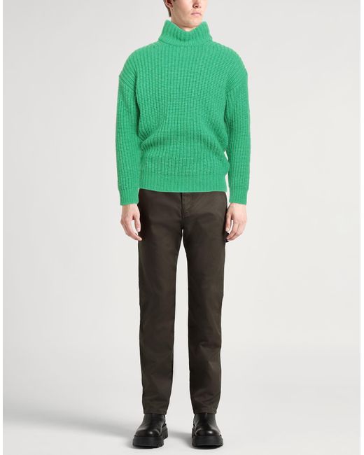 Roberto Collina Green Light Turtleneck Baby Alpaca Wool, Nylon, Wool for men