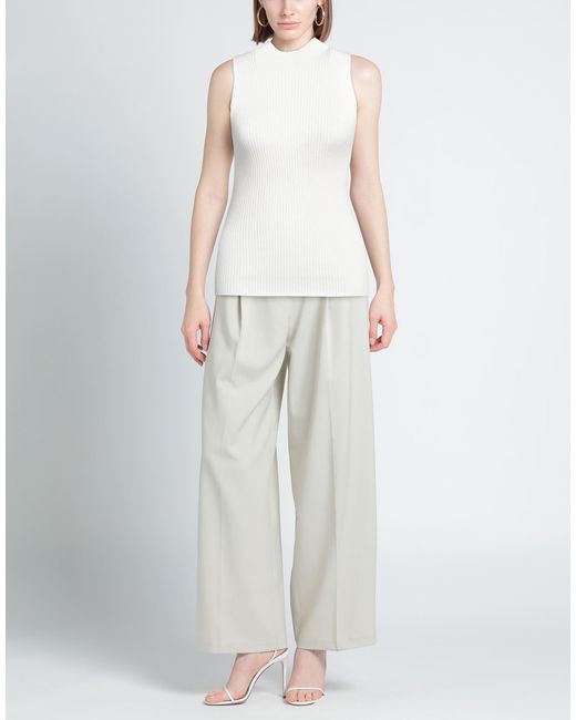 Twinset White Ivory Top Viscose, Polyester