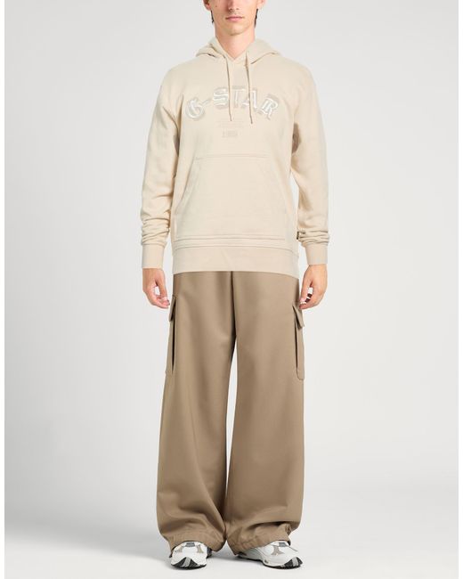 G-Star Natural Cream Sweatshirt Organic Cotton for men