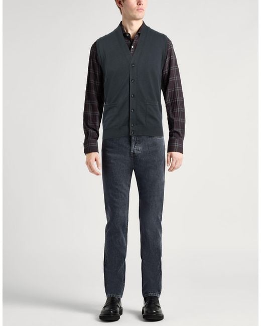 Alpha Studio Black Cardigan Cotton for men