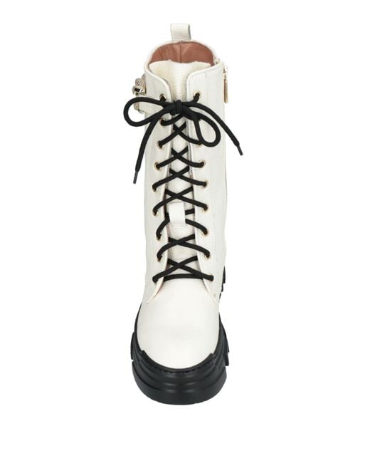 Pollini White Ankle Boots
