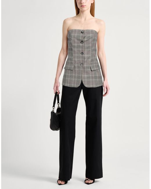 ViCOLO Gray Top Polyester, Viscose, Elastane