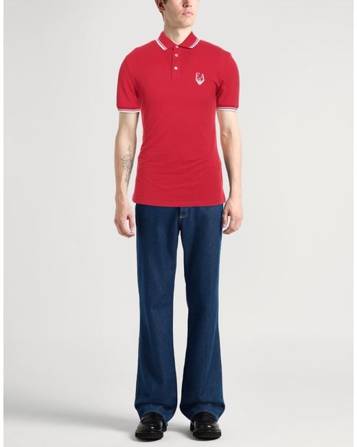 Emporio Armani Red Polo Shirt for men