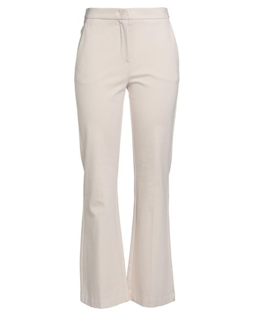 Beatrice B. White Pants Viscose, Nylon, Elastane