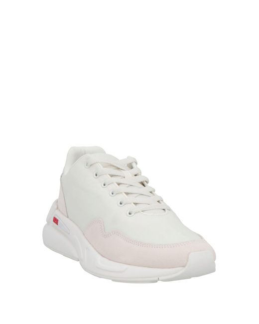 DIESEL White Sneakers Polyamide, Leather for men