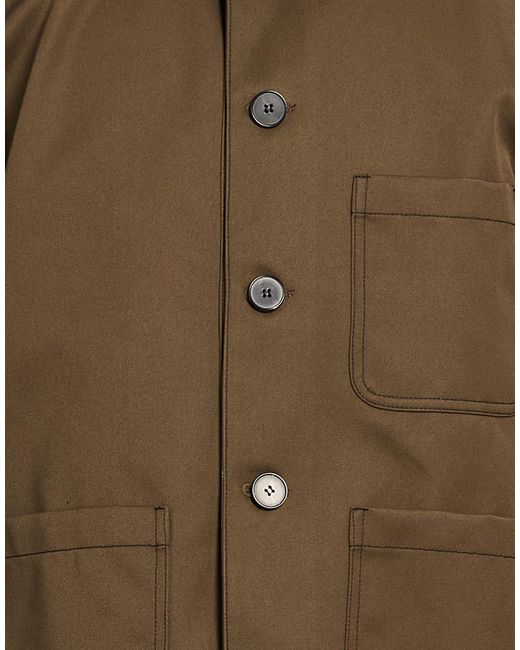 Amaranto Green Jacket Polyester, Cotton, Polyurethane for men