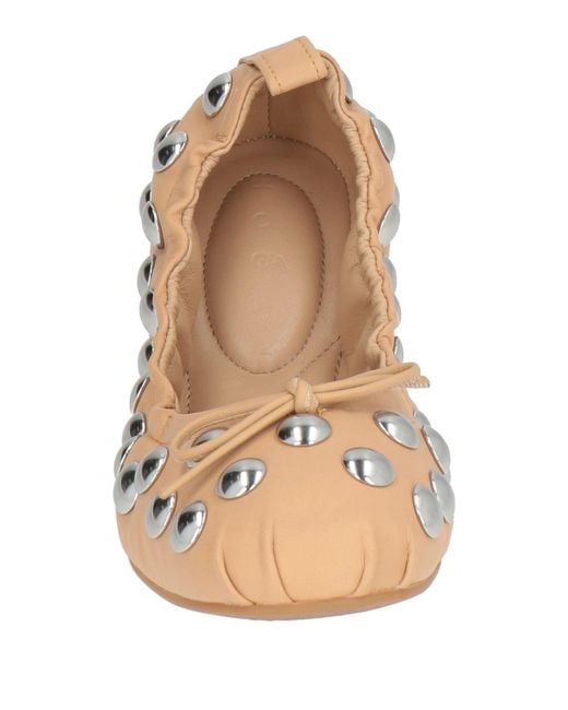 Hogan Natural Ballet Flats