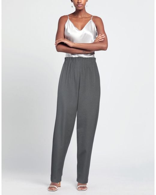 MEIMEIJ Gray Lead Pants Viscose, Polyamide, Elastane