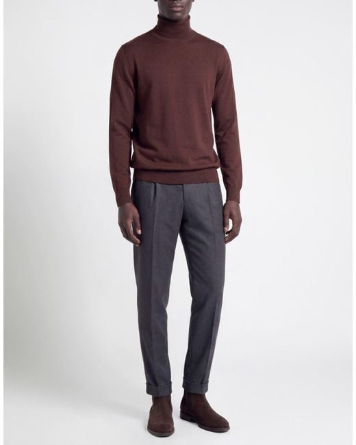 Lardini Brown Turtleneck Wool for men