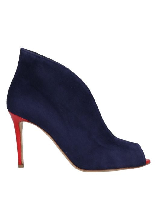 Cerruti 1881 Blue Ankle Boots Goat Skin, Calfskin