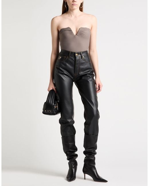 Lois Gray Pants Polyester, Polyurethane