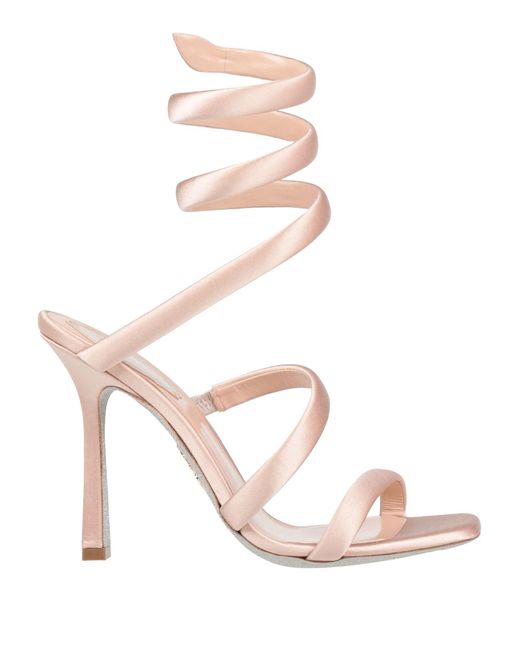 Rene Caovilla Pink Blush Sandals Textile Fibers
