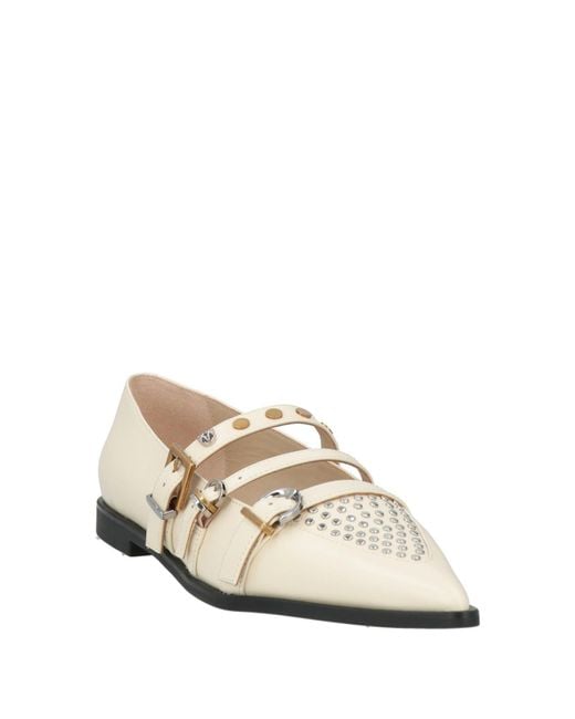 Pinko White Ballet Flats