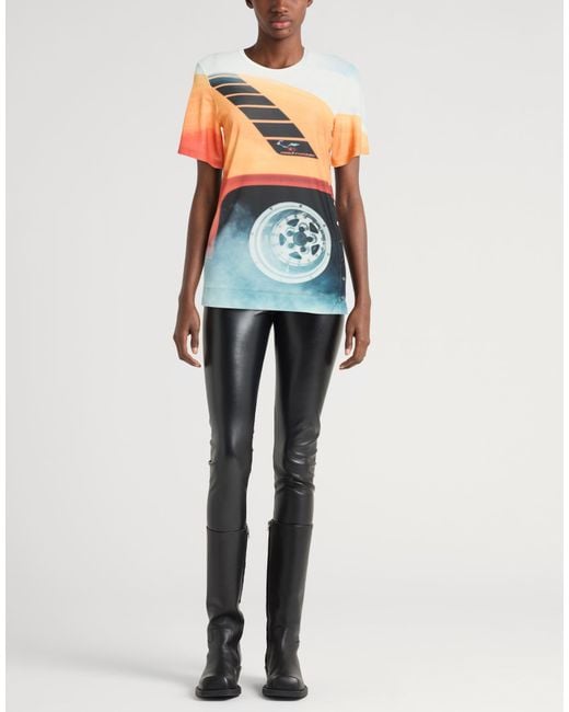 Rabanne Orange T-Shirt Polyester, Elastane