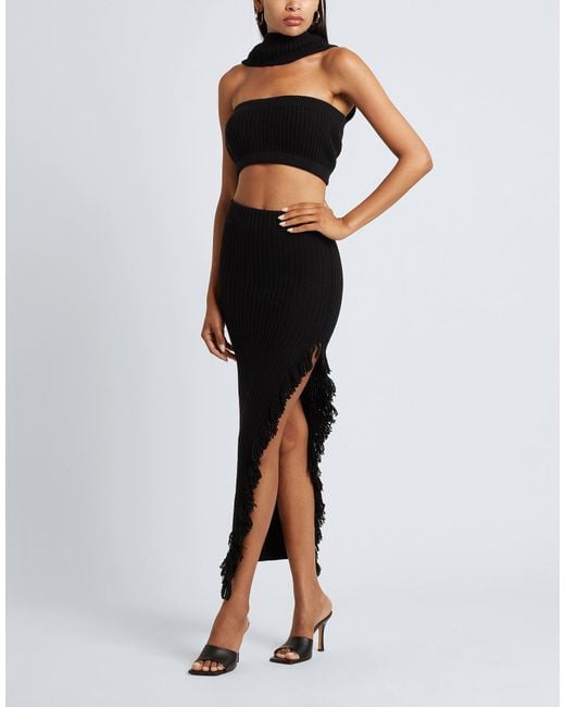 8 by YOOX Black Long Skirt