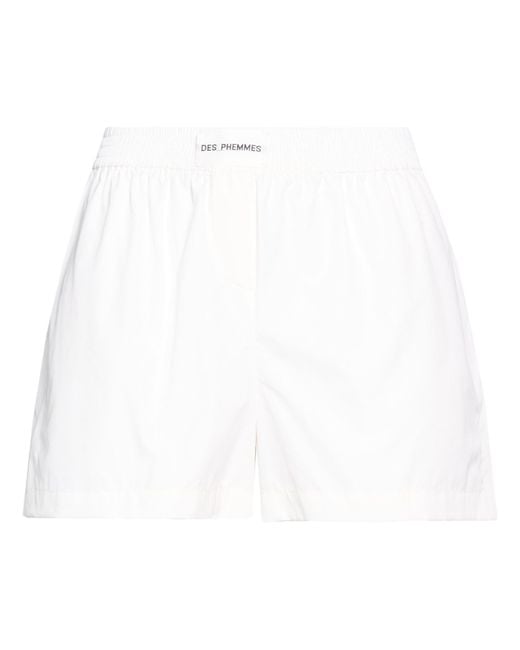 DES_PHEMMES White Shorts & Bermuda Shorts