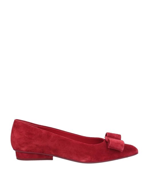 Ferragamo Red Ballet Flats