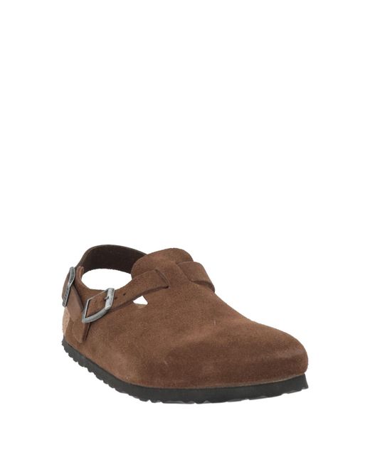 Birkenstock Brown Mules & Clogs Leather