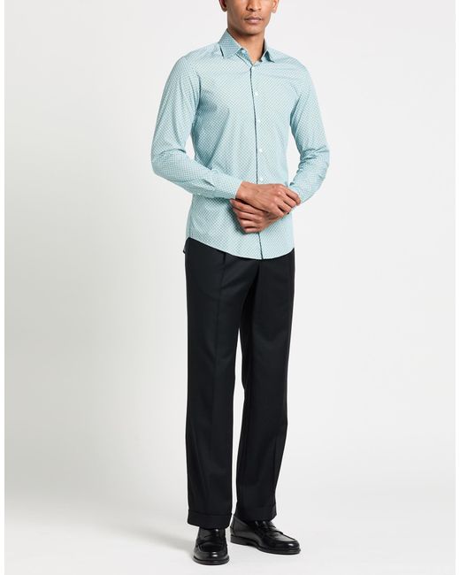 Ferragamo Blue Shirt Cotton for men