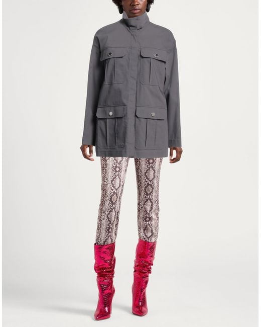 Patrizia Pepe Gray Jacket Cotton, Polyamide, Elastane